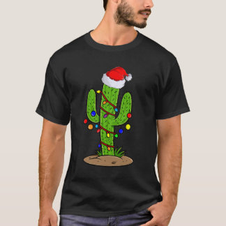 T-shirt Cactus Noël Arbre cadeau Père Noël Xmas Succulent