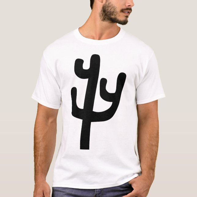 T-shirt Cactus - Noir (Devant)