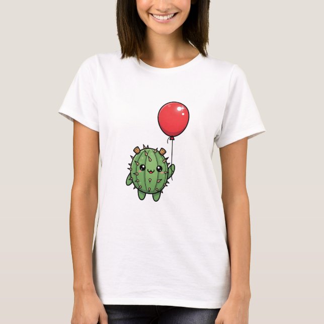 T-shirt Cactus Rond Adorable avec Lièges (Devant)