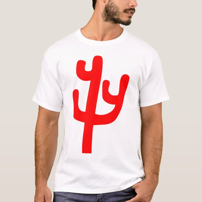 T-shirt Cactus - Rouge (Devant)