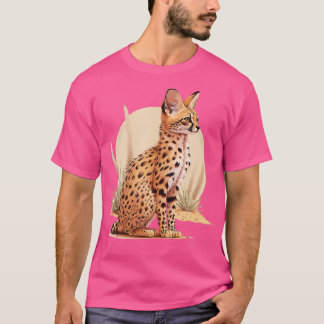 T-shirt Cactus sauvage africain Animal Servi Chat Wild Cat
