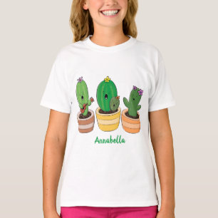 T-shirt Cactus trio chantante mignonne dessin animé