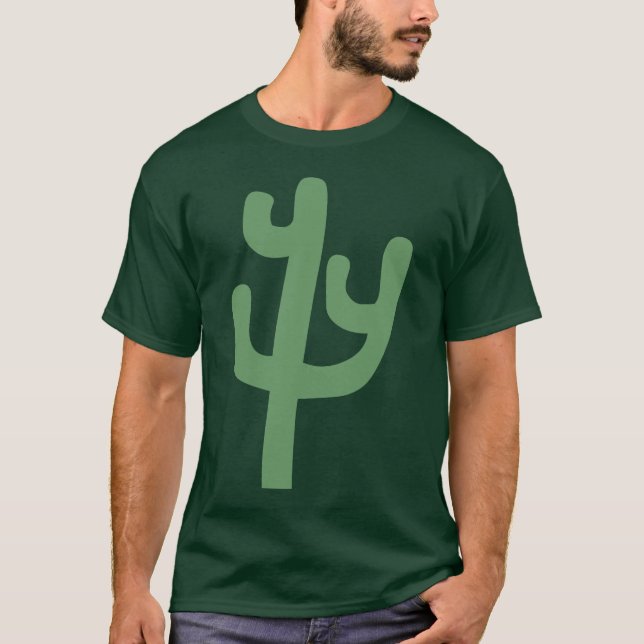 T-shirt Cactus - Vert de l'Armée (Devant)
