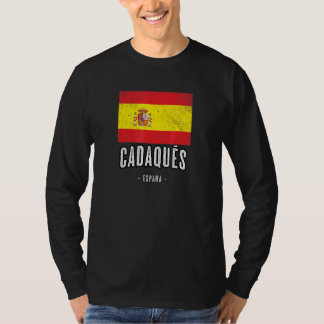 T-shirt Cadaqus Espagne Drapeau Es Ville - Vêtement -