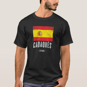 T-shirt Cadaqus Espagne Es Drapeau Ville - Bandera Ropa -