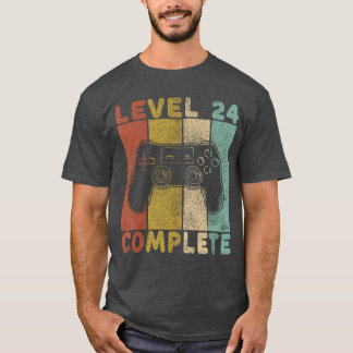 T-shirt Cadeau 24e anniversaire Hommes Jeux Niveau 24 Term
