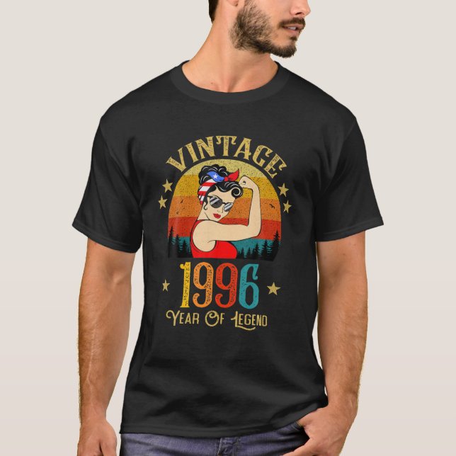 T-shirt Cadeau 25E Anniversaire 25 Ans Pour Femmes Retro V (Devant)