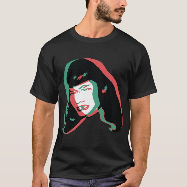 T-shirt cadeau 3D Bettie Page (Devant)