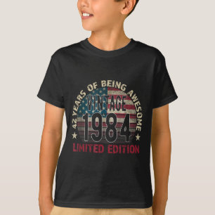 T-shirt Cadeau 42e anniversaire Hommes Vintage Né 1984 Dev
