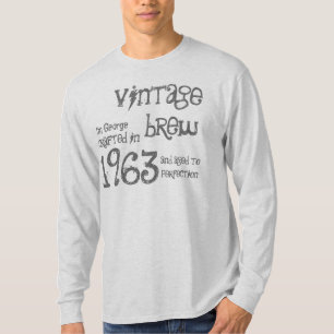 T-shirt Cadeau 50e anniversaire 1963 Vintage Brew Grey G21