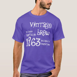 T-shirt Cadeau 50th Birthday 1963 Vintage Brew Purple G206