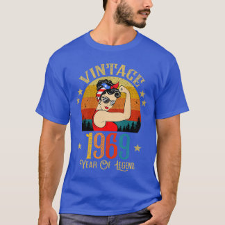 T-shirt Cadeau 56e anniversaire 56 ans pour femmes Rétro V