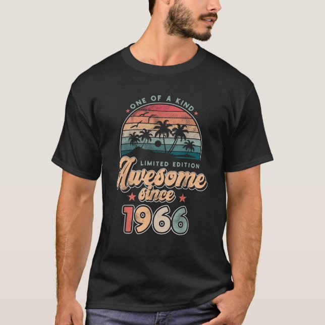 T-shirt Cadeau 60 ans Fabriqué en 1966 Design pour Limited (Devant)
