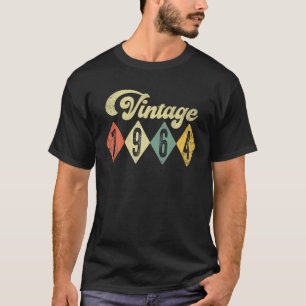 T-shirt Cadeau 60e anniversaire Rétro Vintage 1964 Hommes