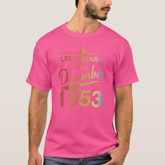 T-shirt Cadeau 70e anniversaire 70 ans Né décembre 1953