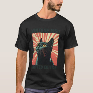 T-shirt Cadeau 75 ans Vintage 1950 Amateur de Chat 75e Ann