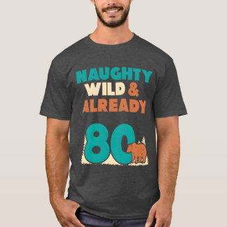 T-shirt Cadeau 80 ans anniversaire femme Ours fille