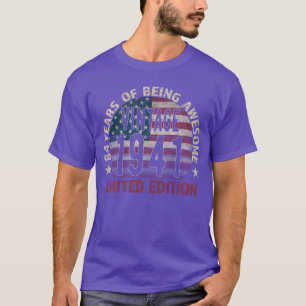 T-shirt Cadeau 84e anniversaire hommes Vintage né 1941 qui