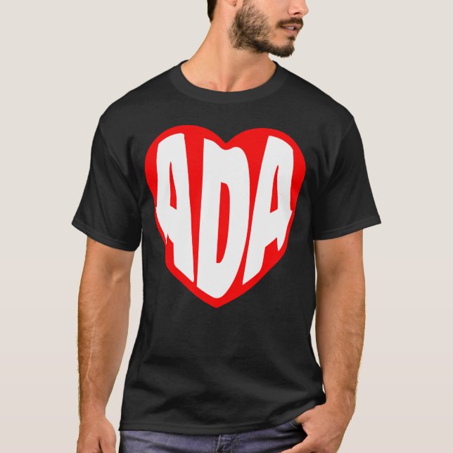 T-shirt Cadeau Ada dans mon cœur (Devant)
