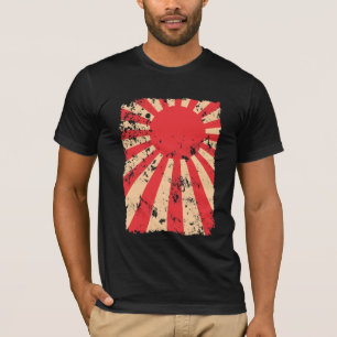 T-shirt Cadeau affligé par drapeau du Japon de regard de