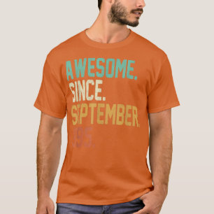 T-shirt Cadeau âgé de 27 ans Awesome depuis septembre 1995