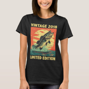 T-shirt Cadeau âgé de 6 ans 2018 Pêcheur Poisson 6e B
