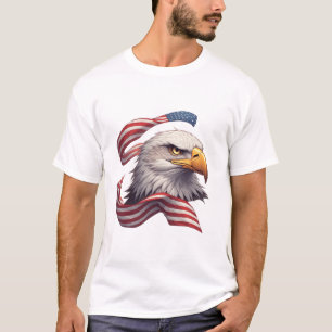 T-shirt Cadeau aigle drapeau américain pour hommes et femm