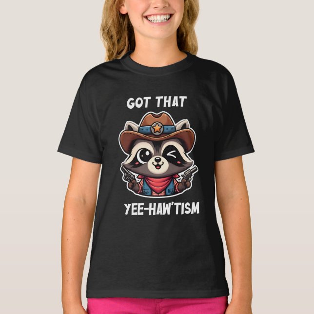 T-shirt Cadeau amateur de raton laveur avec ce Yee How Tis (Devant)