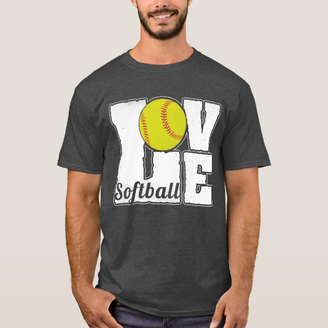 T-shirt Cadeau AMOUR DE SOFTBALL (Devant)