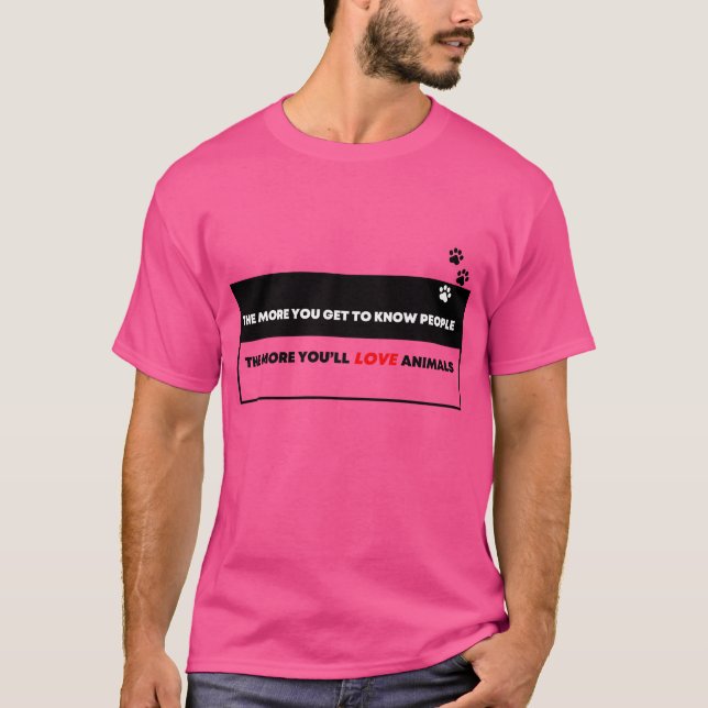 T-shirt Cadeau Amour pour les Animaux (Devant)