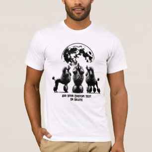 T-shirt Cadeau Amoureux des animaux de Poodle Howling