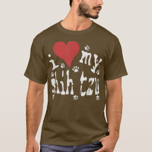 T-shirt Cadeau Amoureux des chiens, Awesome Novelty I Love