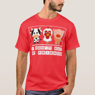 T-shirt Cadeau animal mignon Végétarien Végétarien