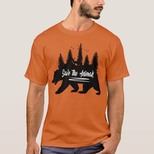 T-shirt Cadeau animaux faune forêt nature (Devant)