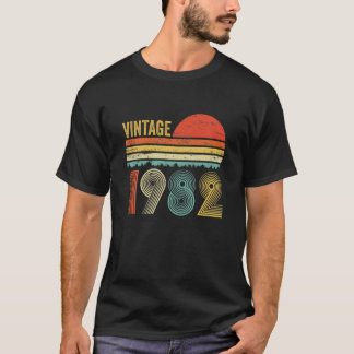 T-shirt Cadeau Anniversaire 40 Ans Classique Vintage Né Da