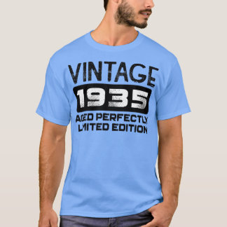 T-shirt Cadeau Anniversaire Vintage 1935 Âgé Parfaitement