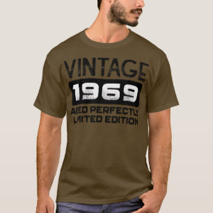 T-shirt Cadeau Anniversaire Vintage 1969 Âgé Parfaitement