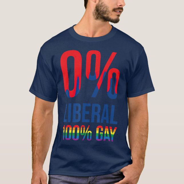 T-shirt Cadeau anti-libéral LGB Gay Cool Pro Républicains (Devant)