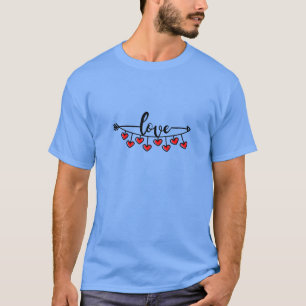 T-shirt cadeau autocollant amour vintage
