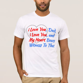 T-shirt Cadeau avec une citation Cool du cœur - Je t'aime