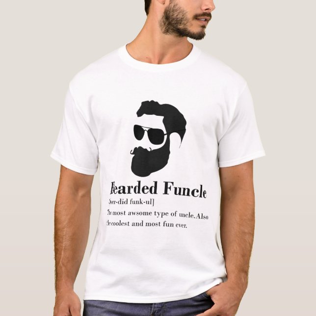 T-shirt Cadeau barbu drôle de chemise de Funcle pour oncle (Devant)