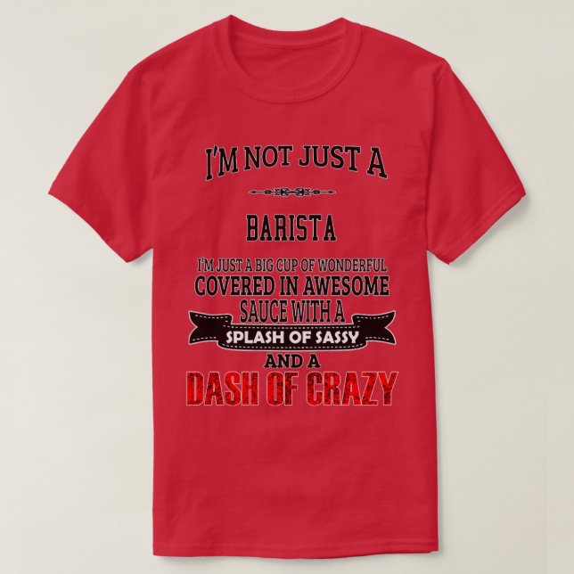 T-shirt Cadeau Barista Présenté Pour Hommes Femmes 1 (Design devant)
