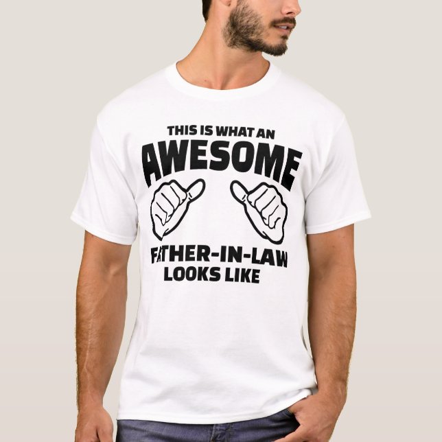 T-shirt Cadeau beau-père - Un beau-père-beau (Devant)