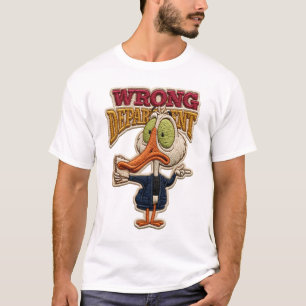 T-shirt Cadeau brodé d'un oiseau drôle du mauvais départem