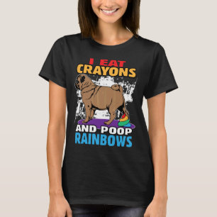 T-shirt Cadeau Carlin Je Mange Des Crayons Et Fiente Des A