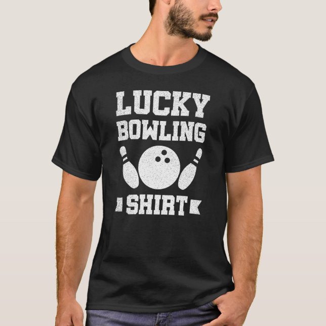 T-shirt Cadeau chanceux de chemise de bowling (Devant)