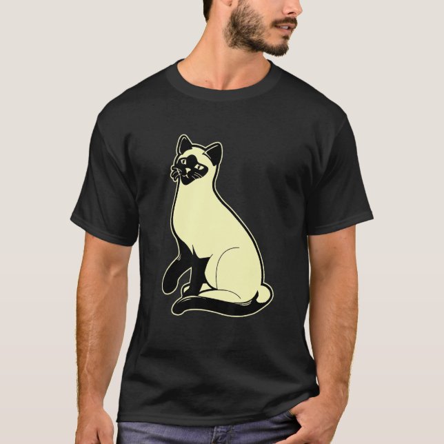 T-shirt Cadeau Chat Siamois (Devant)