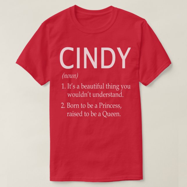 T-shirt Cadeau Cindy Name (Design devant)