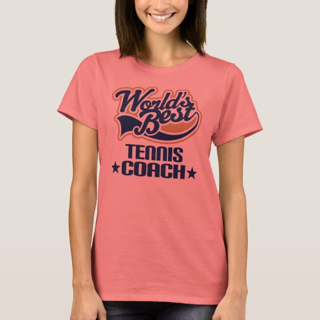 T-shirt Cadeau Coach de Tennis (Devant)