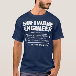 T-shirt Cadeau Coder Définition de l'ingénieur logiciel